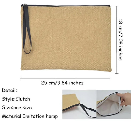 Personalisierte Leinwand Make up Tasche Regenbogen Design