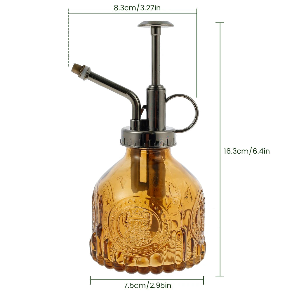 Vintage Pflanzensprühflasche aus Glas mit Kunststoffdüse für Topfpflanzen