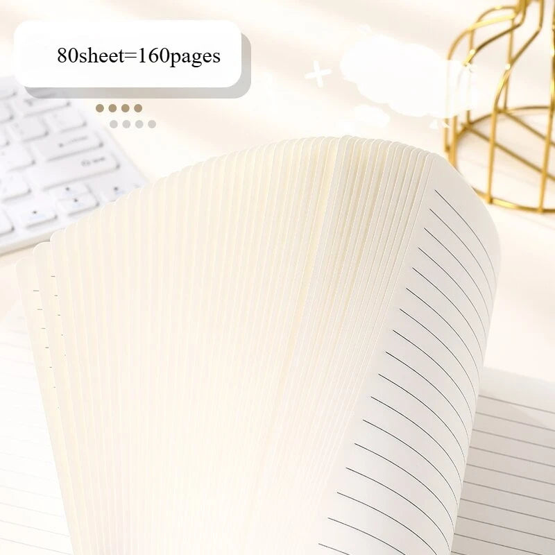 A5 Spiralnotizbuch 160 Seiten liniert dickes Papier Augenschutz Schule Büro