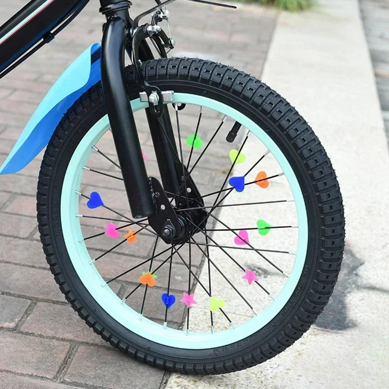 36 bunte Fahrradspeichen Dekorationen Clips für Kinder Fahrrad Rad