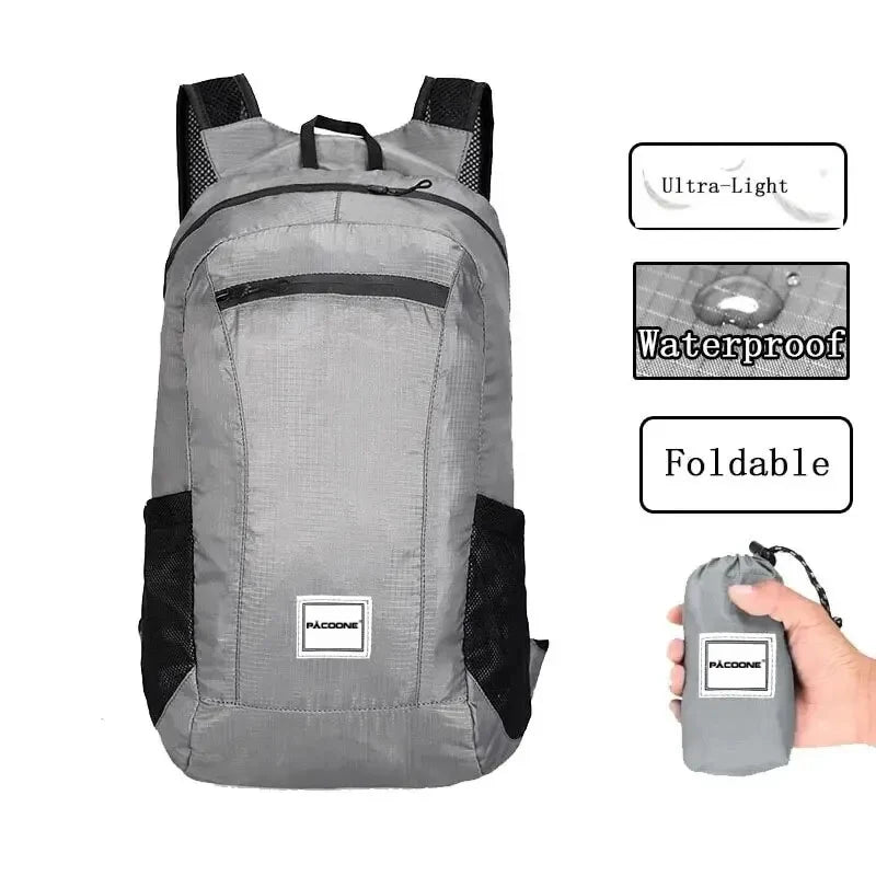 Ultraleichter 20L Outdoor-Rucksack – faltbar, wasserdicht - bequem für Wanderungen