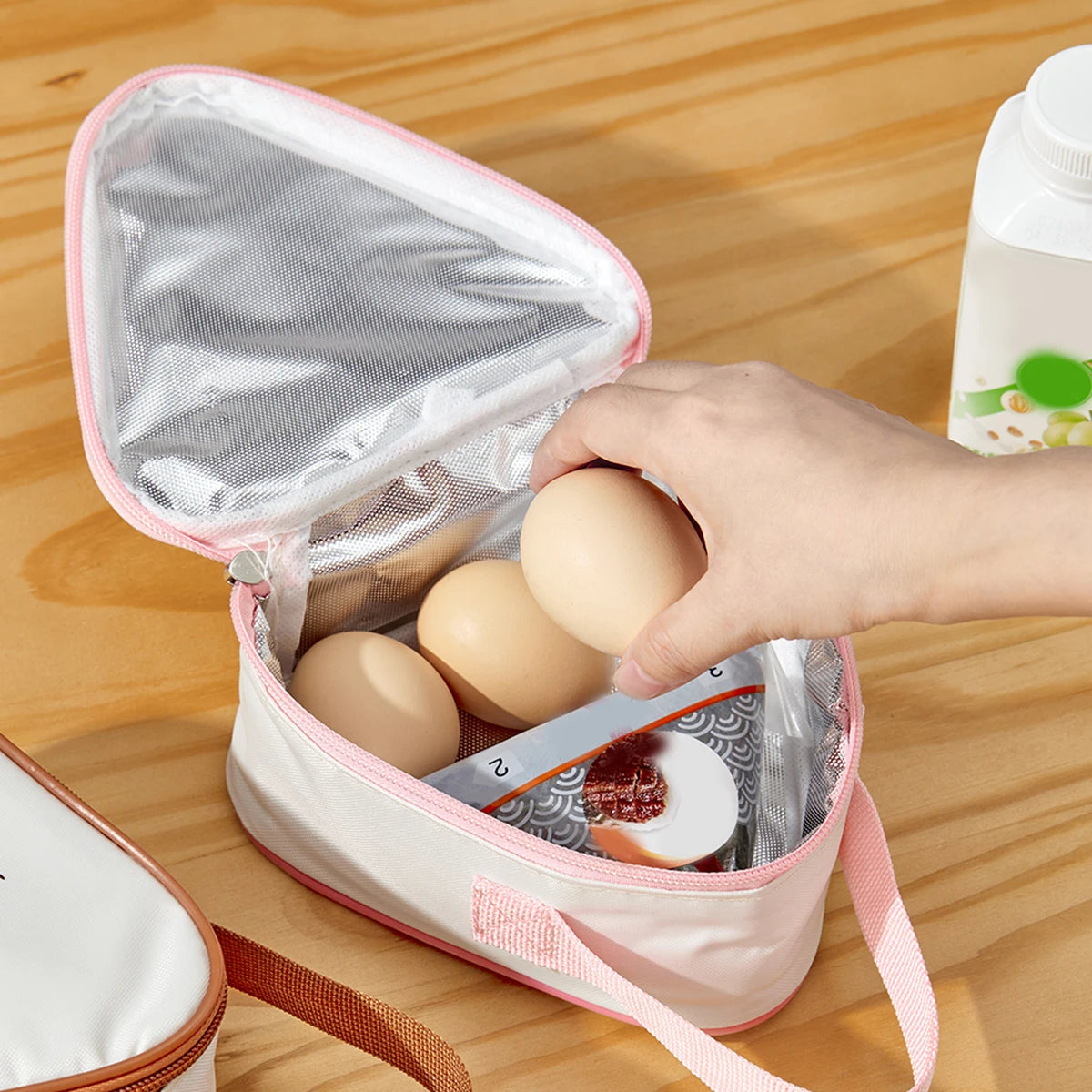 WORTHBUY Mini Thermo-Lunch-Tasche, isoliert, ölbeständig und wasserdicht