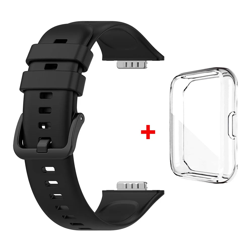 Flexibles Silikonarmband - transparente TPU-Hülle – Ersatz für Huawei Watch Fit 2