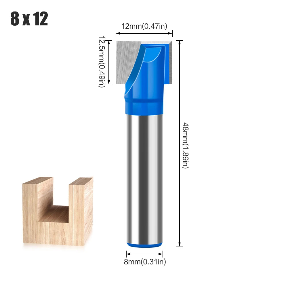 Präzises Holzfräser-Set mit 17 Schlitzschneider-Bits in 8mm Schaft