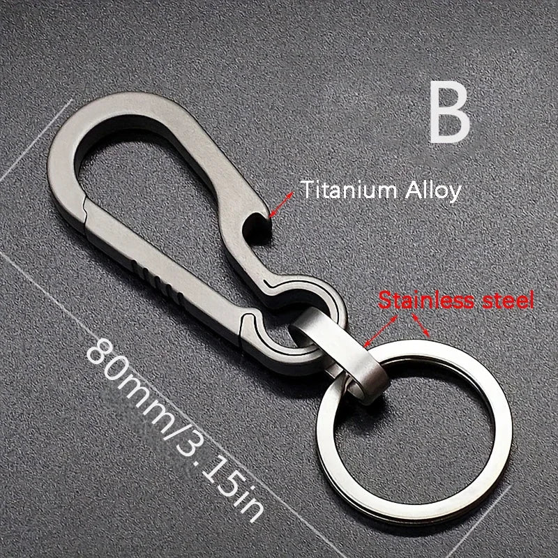 Titan Karabiner Schlüsselanhänger mit Flaschenöffner für Outdoor - Alltag