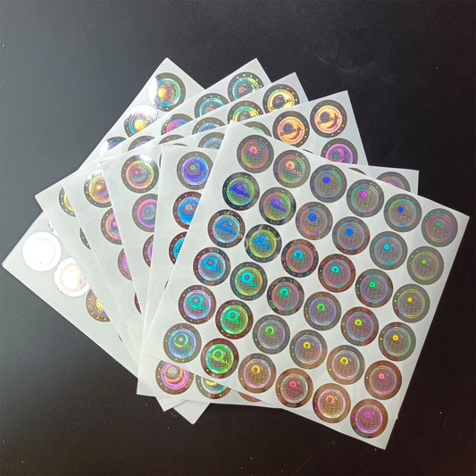 Runder manipulationssicherer Hologrammaufkleber mit Erd-Motiv