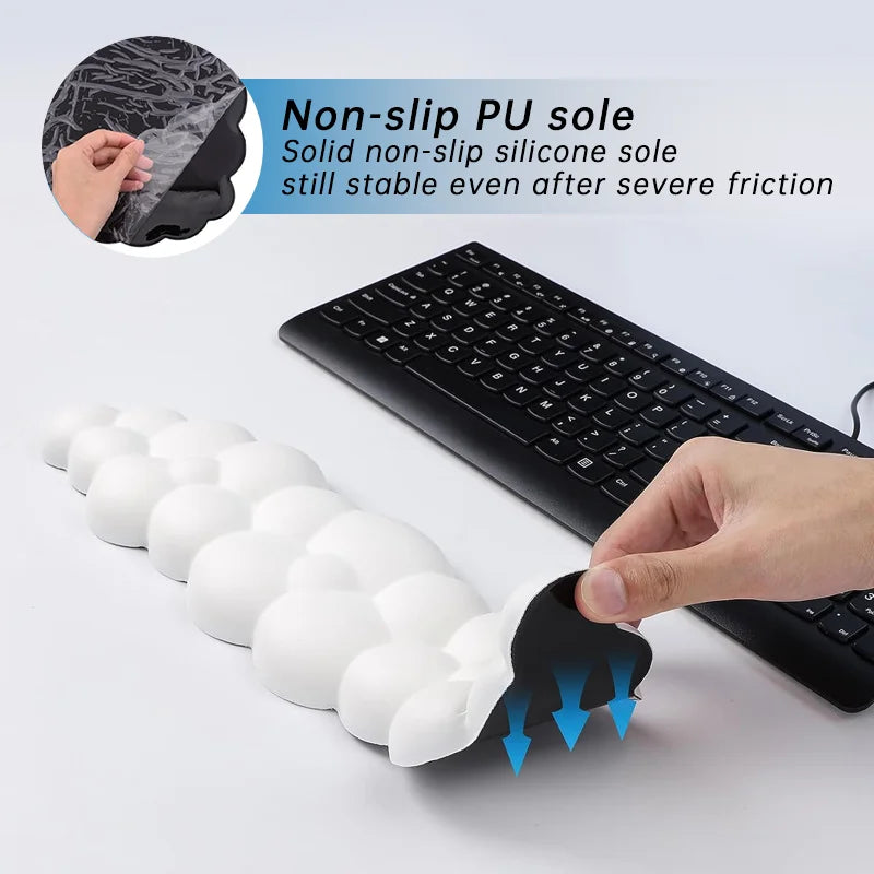 Ergonomische Handgelenkauflage Wolkenform mit Memory-Schaum und rutschfest
