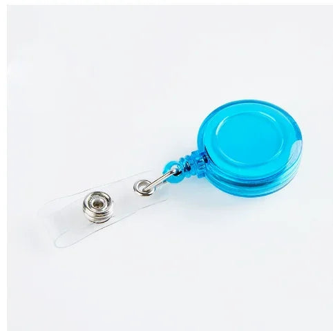 Frauen Studenten ID Kartenhalter versenkbar transparent mit Clip