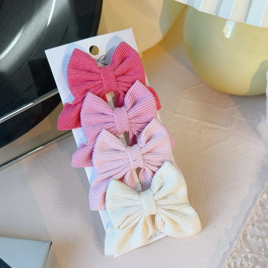 4er Set Haarnadeln mit Schleifen für Mädchen aus Nylon Sicherer Halt