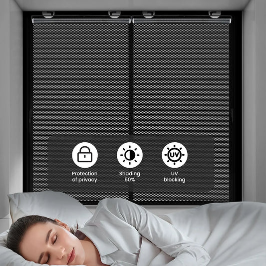 Rollos Heimjalousien Fenster Verdunkelung Sonnenschutz nagelfrei Auto Schlafzimmer