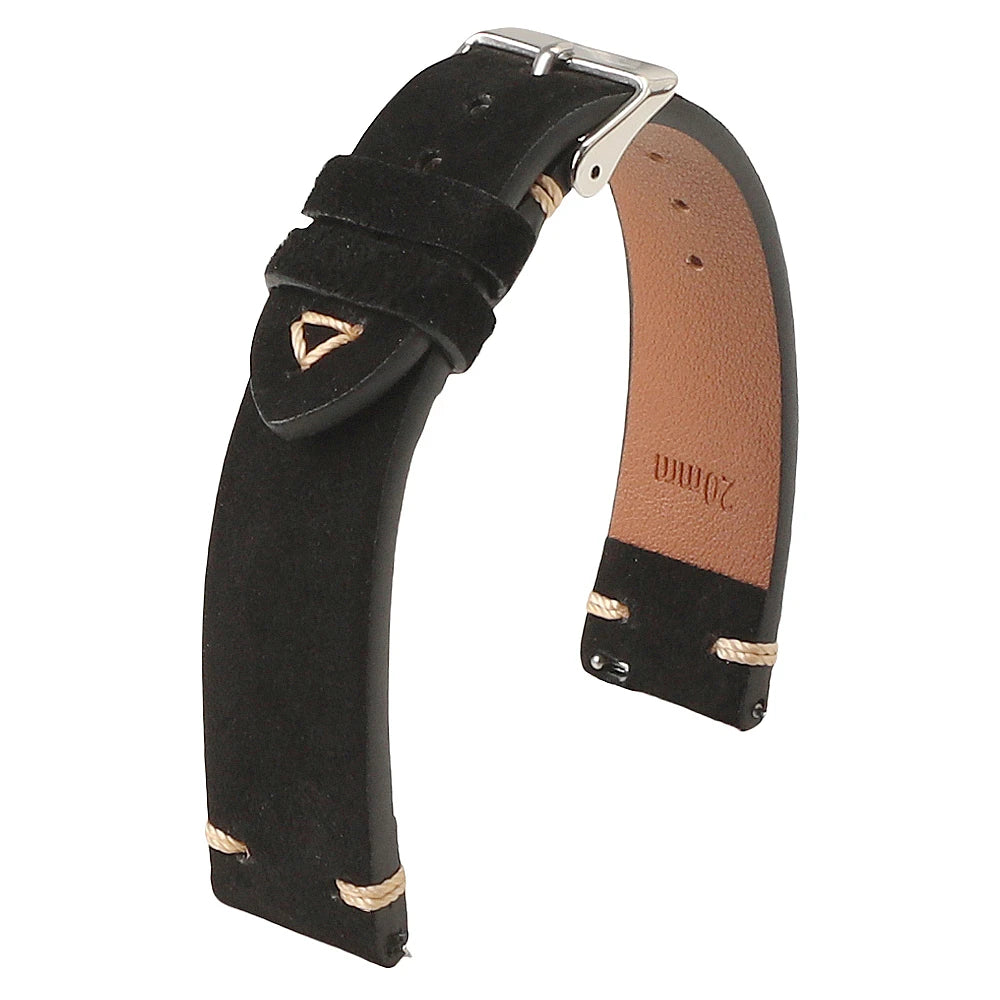 Hochwertiges Schnellverschluss-Uhrenarmband aus Wildleder in verschiedenen Größen