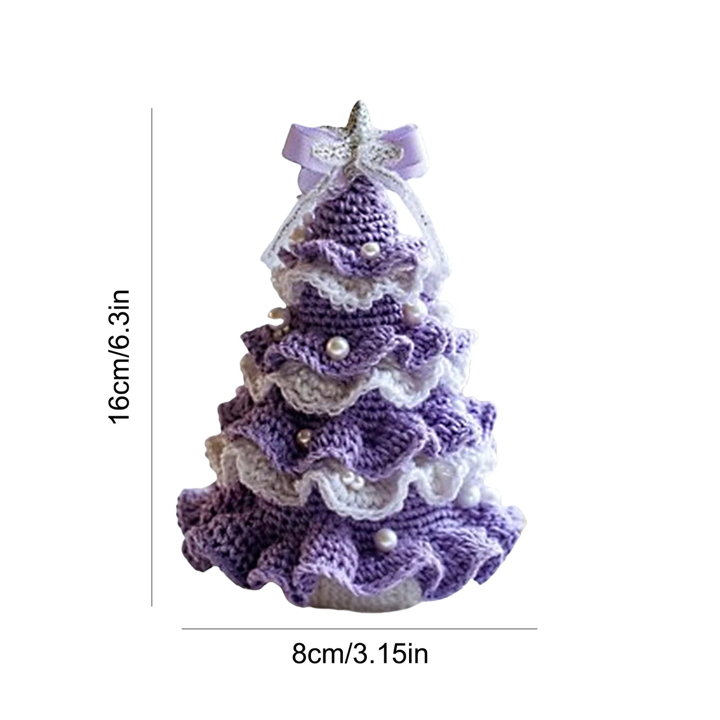 DIY gehäkeltes Weihnachtsbaum-Dekorationsset für Anfänger