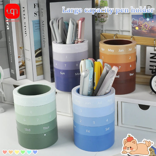 Multifunktionaler runder Stifthalter abnehmbar drehbar große Kapazität