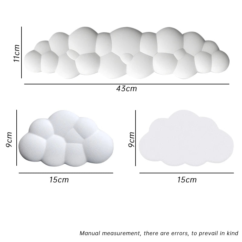 Ergonomische Handgelenkauflage Wolkenform mit Memory-Schaum und rutschfest