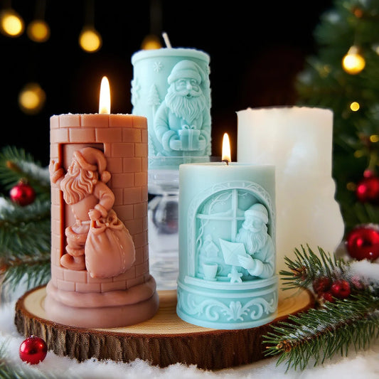 Kreative Zylinder Kerzenform für festliche Weihnachtsdeko