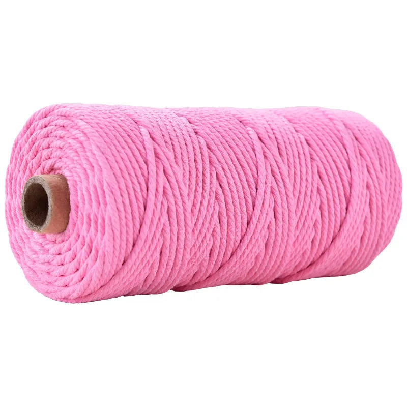 100 m Rolle bunte 3 mm Baumwollschnur für DIY und Dekoration
