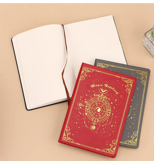 Leeres PU-Notizbuch mit 200 Seiten für Schule und Bürobedarf