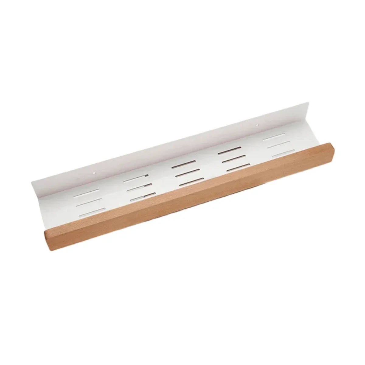 Wandmontiertes Badezimmerregal aus Holz für mehr Ordnung