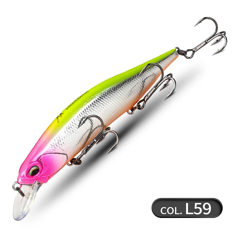 Realistischer Jerkbait Wobbler 110mm 17g mit 3 starken Haken, 12 Farben