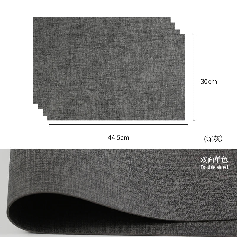 Wasserdichte PVC Kunstleder Tischsets 4er Set für Ihre Küche