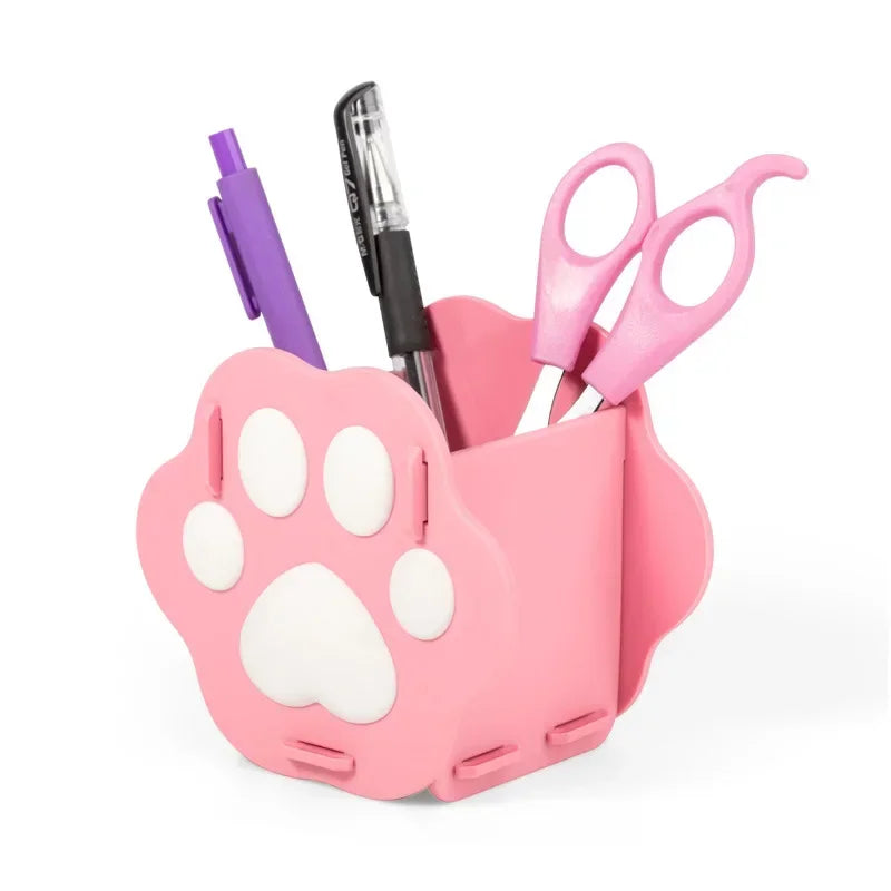 Nette Cartoon Katze Klaue Stifthalter PVC Organizer für Schreibtisch
