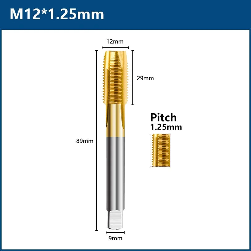 HSS Titanbeschichtung Gewindebohrer M2-M12 Metrisch Handwerkzeuge