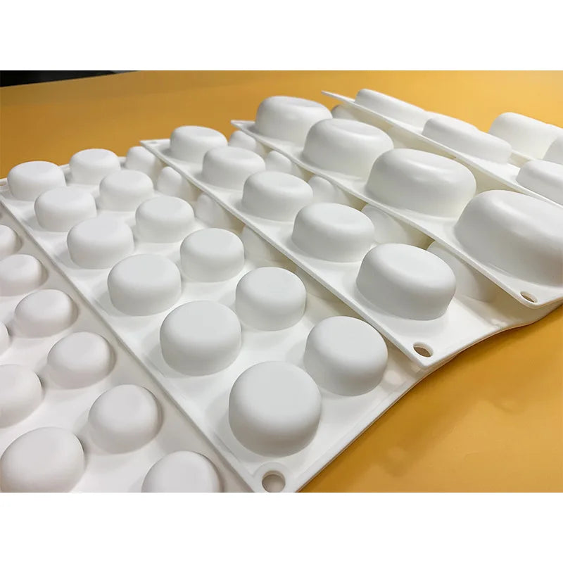 Flache runde Mousse-Kuchen-Silikonformen in 7 Optionen für Backwerkzeuge