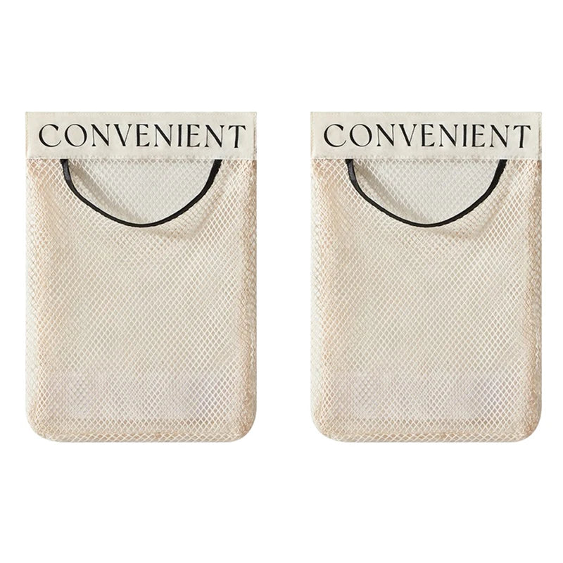 Wandmontierte Mesh-Aufbewahrungstasche mit großer Kapazität für Küche