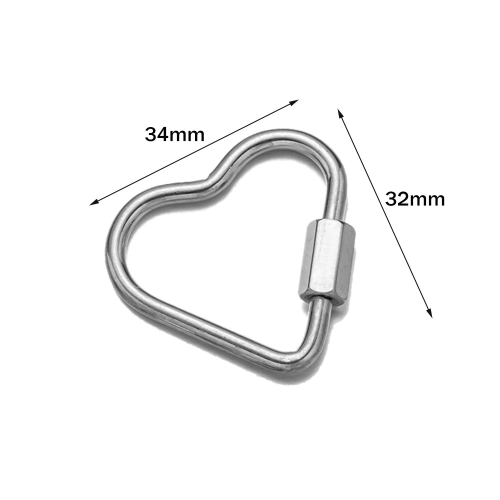 5er Set goldene Schraube Karabiner aus Edelstahl für Schmuck DIY