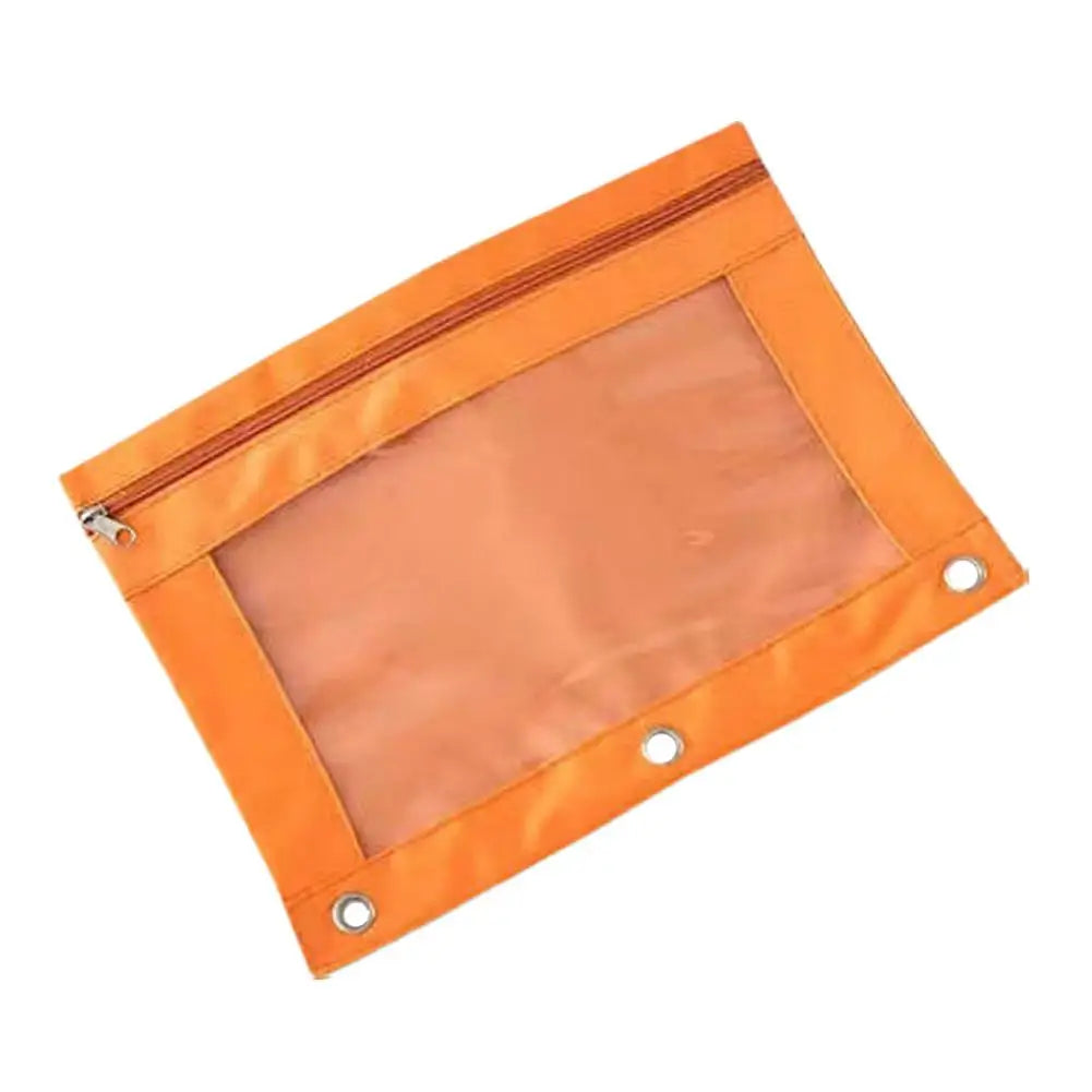 Transparentes Federmäppchen aus Oxford-Stoff für 3-Ring-Ordner, 25x18 cm