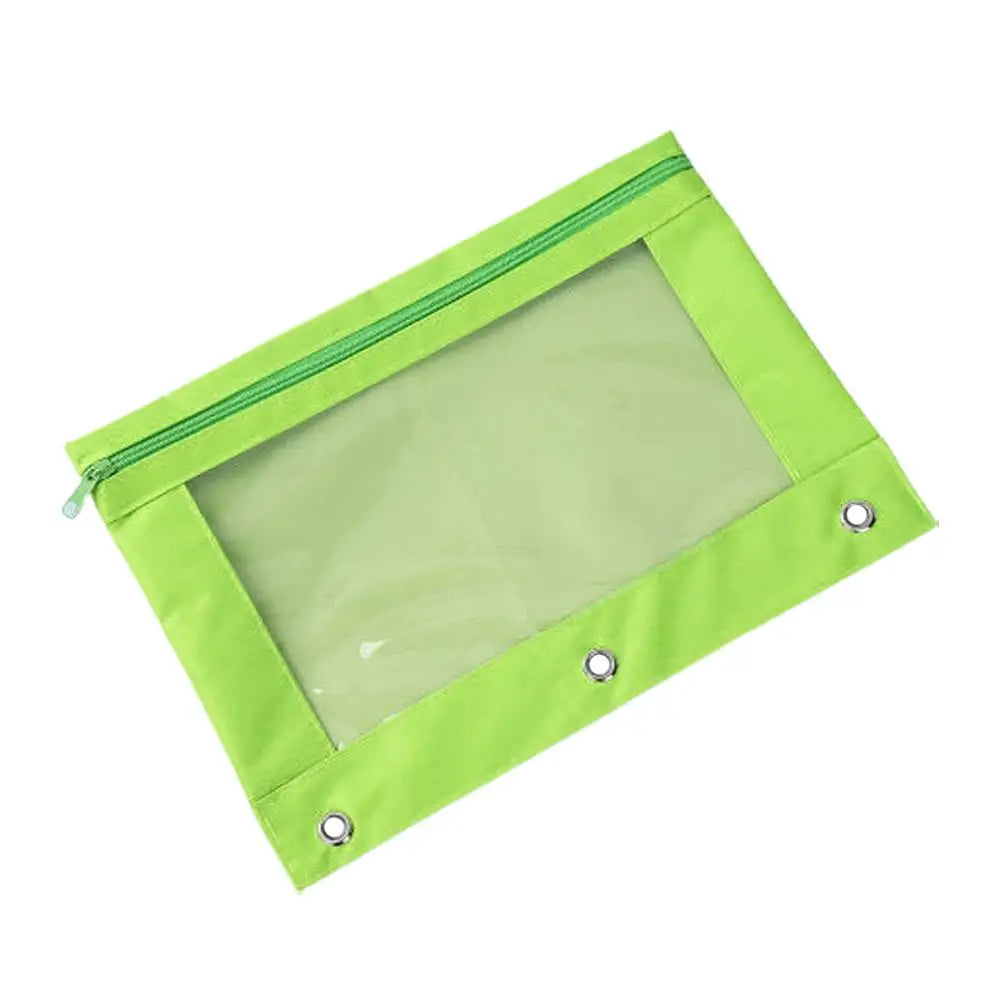 Transparentes Federmäppchen aus Oxford-Stoff für 3-Ring-Ordner, 25x18 cm