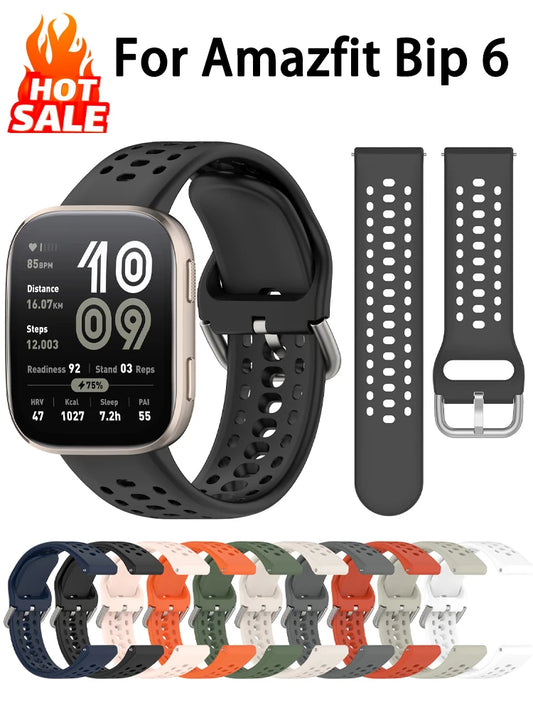 Atmungsaktives 22mm Sport Silikon-Armband für Smartwatches, Unisex