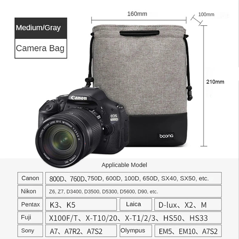 Wasserdichte Kameratasche mit Kordelzug für spiegellose Kameras-Yabubest - Home & More