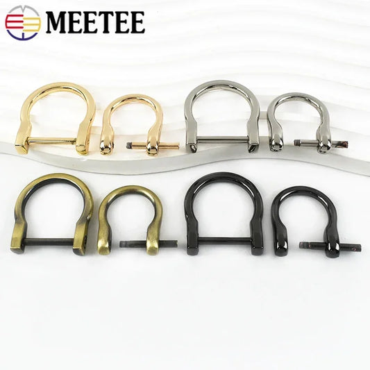 Metallschnallen D-Ring Haken 2/4/10 Stk. fuer Taschen Gurte Karabiner Zubehoer