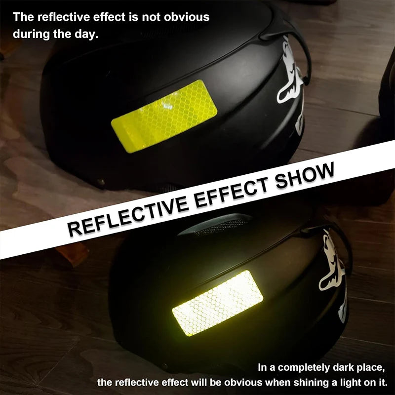 Sichere Nachtfahrt: Reflektierende Fahrradaufkleber 30x80mm in 10-60 Stück