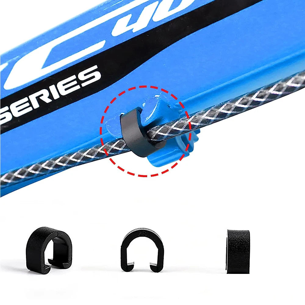 Robuste Fahrradkabelklemmen aus Kunststoff – 20-100 C-Clips für MTB - Straße