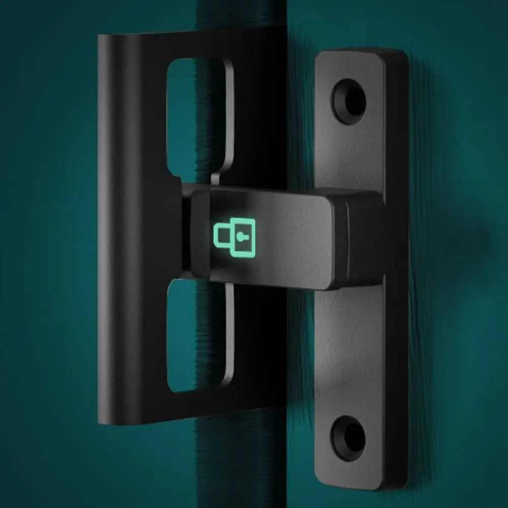 Lichtaktiver Tür-Riegel 90°/180° aus Zinklegierung, robust in Grau/Schwarz