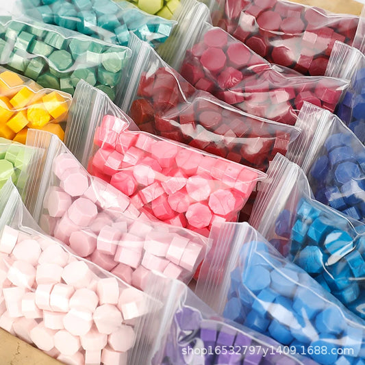 200 Stück Wachsdruckperlen für Siegel, Retro Versiegelung in Gold