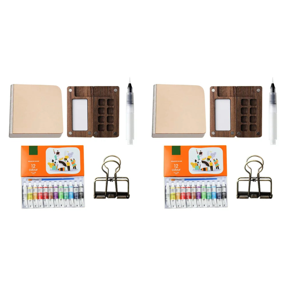 Tragbares Aquarell-Farbkasten-Set mit 8 bis 15 Farben, Mini-Palette