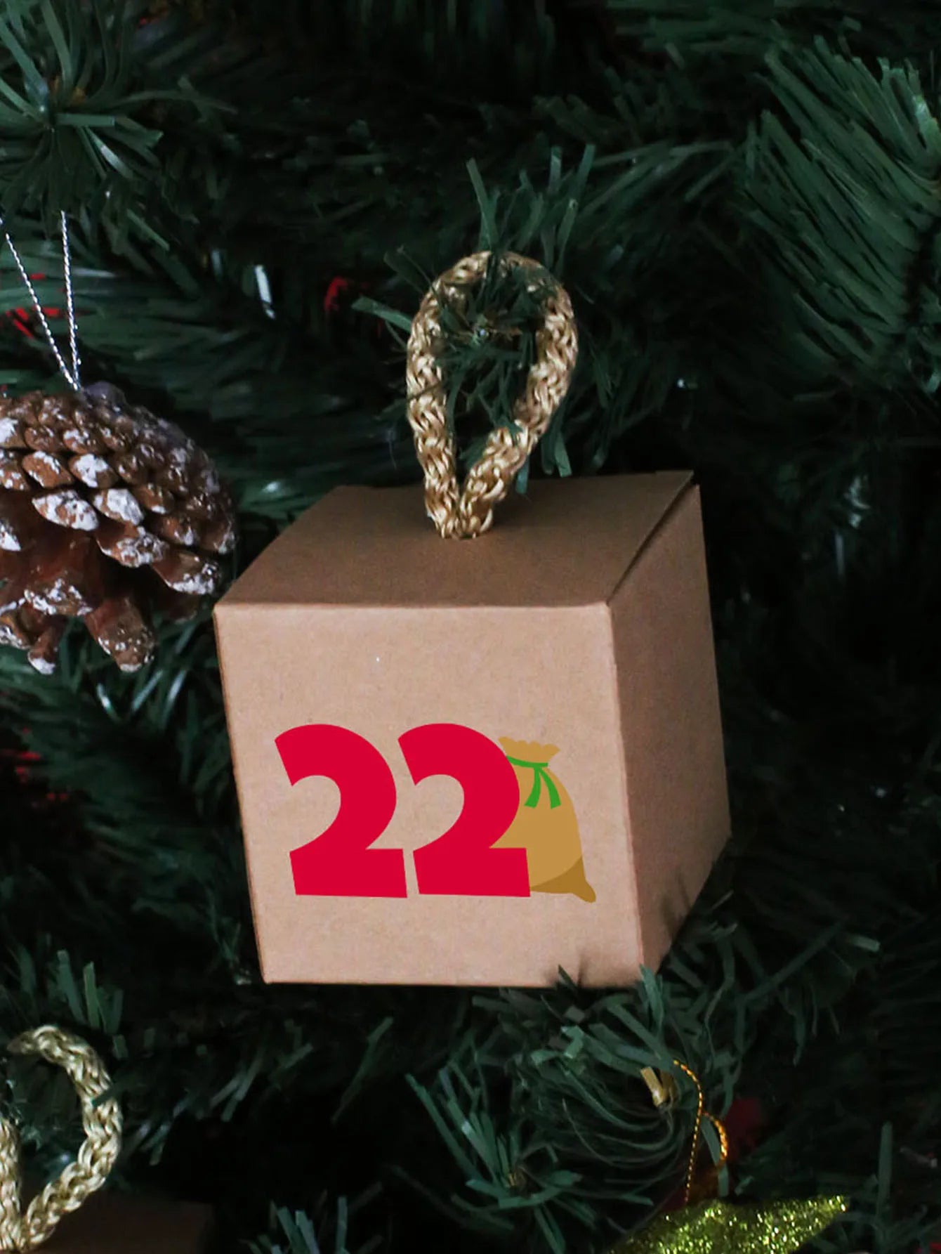 Weihnachts-Adventskalenderblöcke aus Holz mit 24-tägigem Countdown