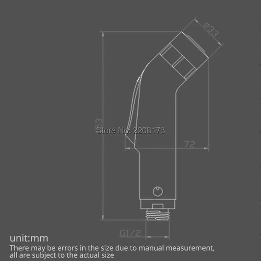Bidet Spray WC Dusche mit zwei Funktionen aus verchromtem ABS Kunststoff
