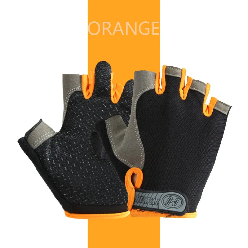 Atmungsaktive Anti-Rutsch Fitness- - Fahrradhandschuhe Halb Finger, 8 Farben
