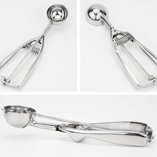 Keksteigschaufel Set Edelstahl mit Auslöser für 4 5 6 cm Rundes Gebäck