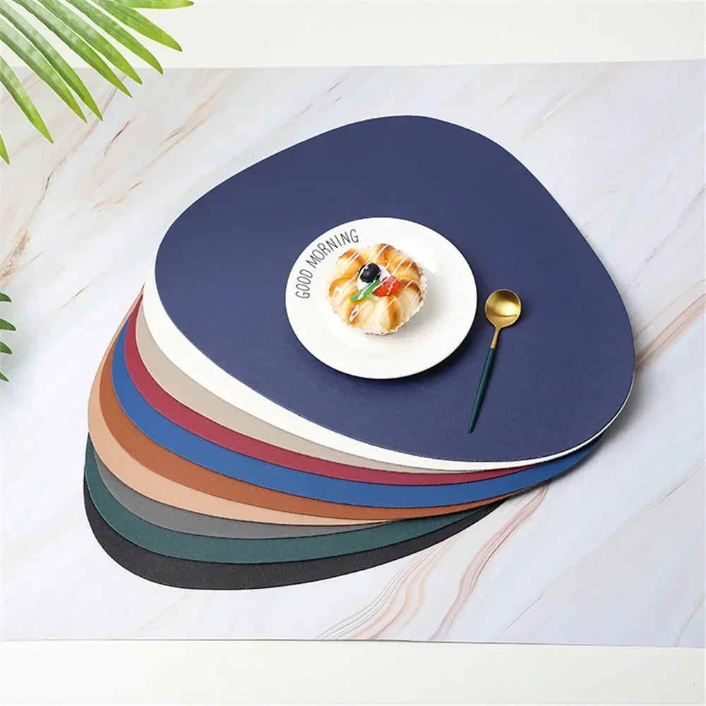 Dreieck Leder Tischset Anti-Rutsch Modern Nordic Design Küche Esstisch