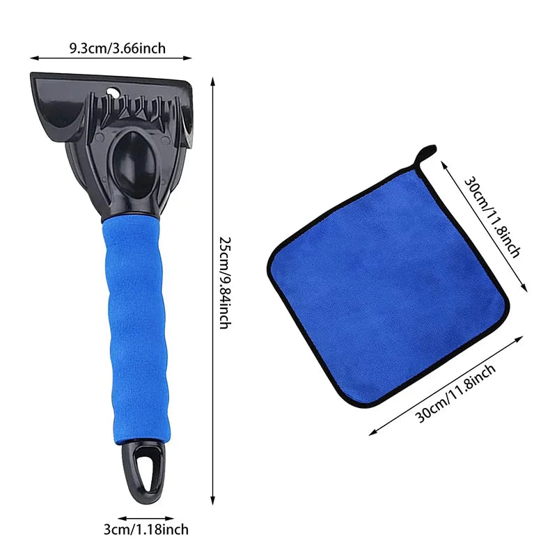 Effektiver Eiskratzer mit Handtuch für Fahrzeug-Windschutzscheibe