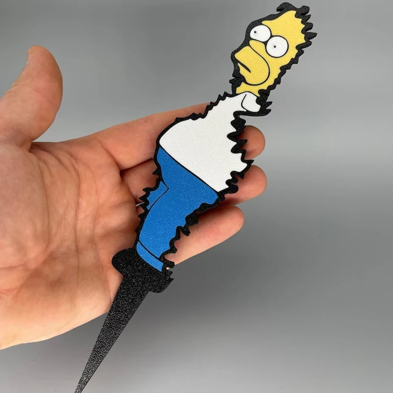 Robuster ABS Pflanzenstecker mit witzigem Simpsons Bush Meme Design