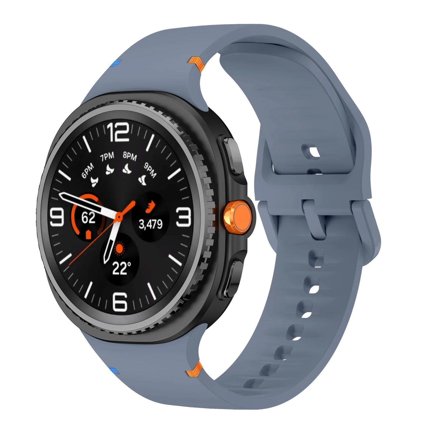 Atmungsaktives Silikon-Armband für Smartwatches 40/44 mm Komfort