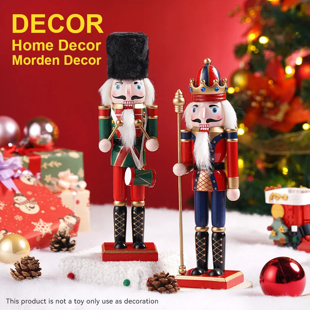 30 cm Holz Nussknacker Marionette Soldat Dekoration