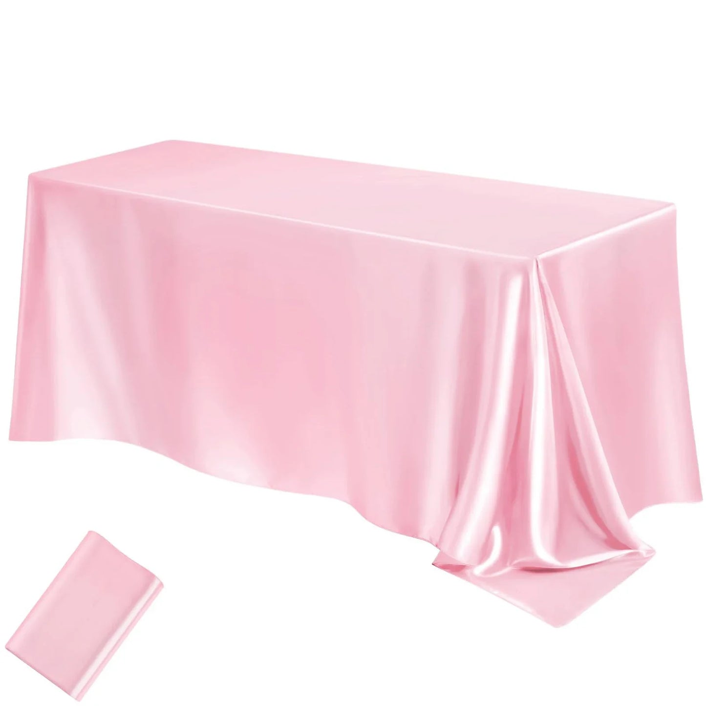 Rechteckige Hochzeitssatin Tischdecke Große Glatte Satin Tischdecke Für Feiern