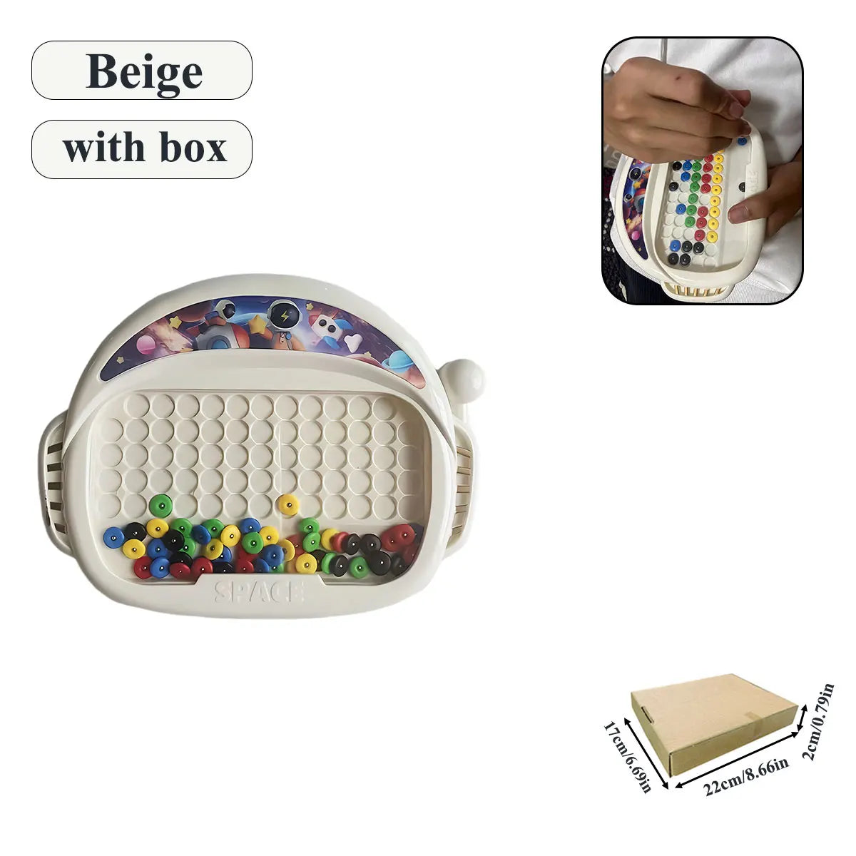 Kreatives Magnet-Doodle-Brett mit Stift - Perlen – Kinder 3-8 Jahre Lernspielzeug